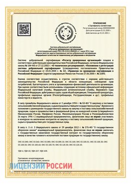Приложение к сертификату для ИП Ливны Сертификат СТО 03.080.02033720.1-2020
